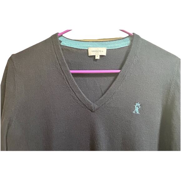 Vicomte A. Paris Women's Navy Cashmere Blend Sweater Jumper - Size 36 EU / S - Picture 2 of 7